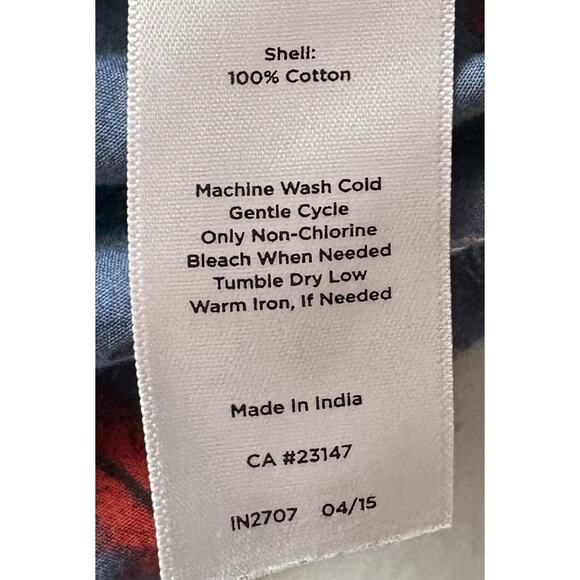 Talbots Blue Button Up Leaf Print Long Sleeve Blouse Size 3X - Picture 4 of 4